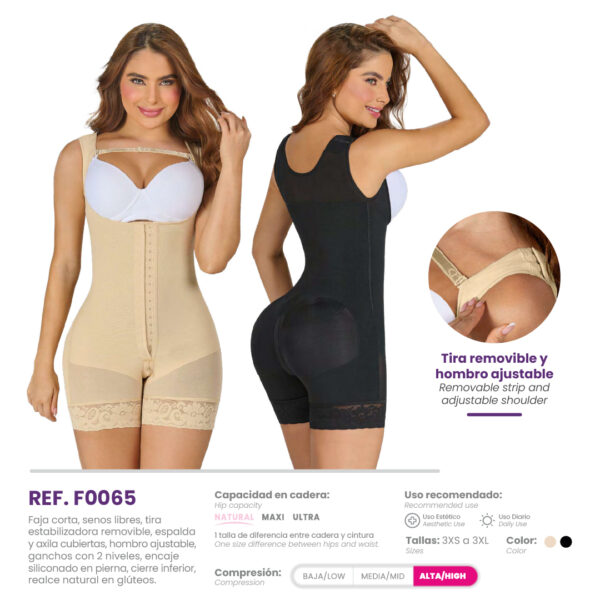 faja corta con tira estabilizadora removible ref. f0065