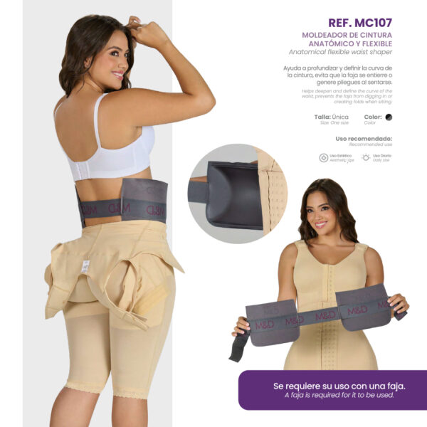 moldeador de cintura anatómico flexible ref. mc107